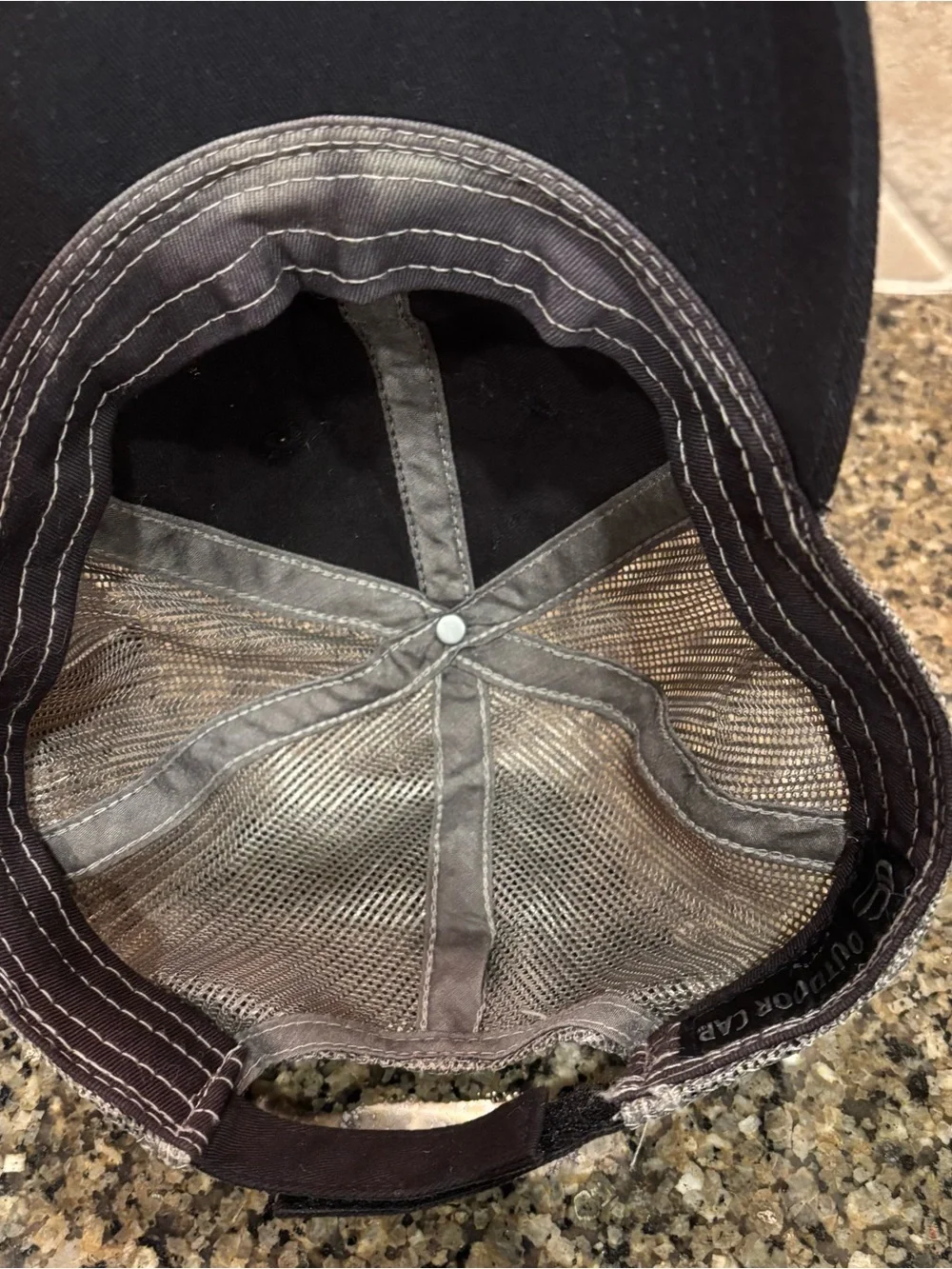 Hotworx brand yoga baseball cap features a classic fitness mesh back in gray.
